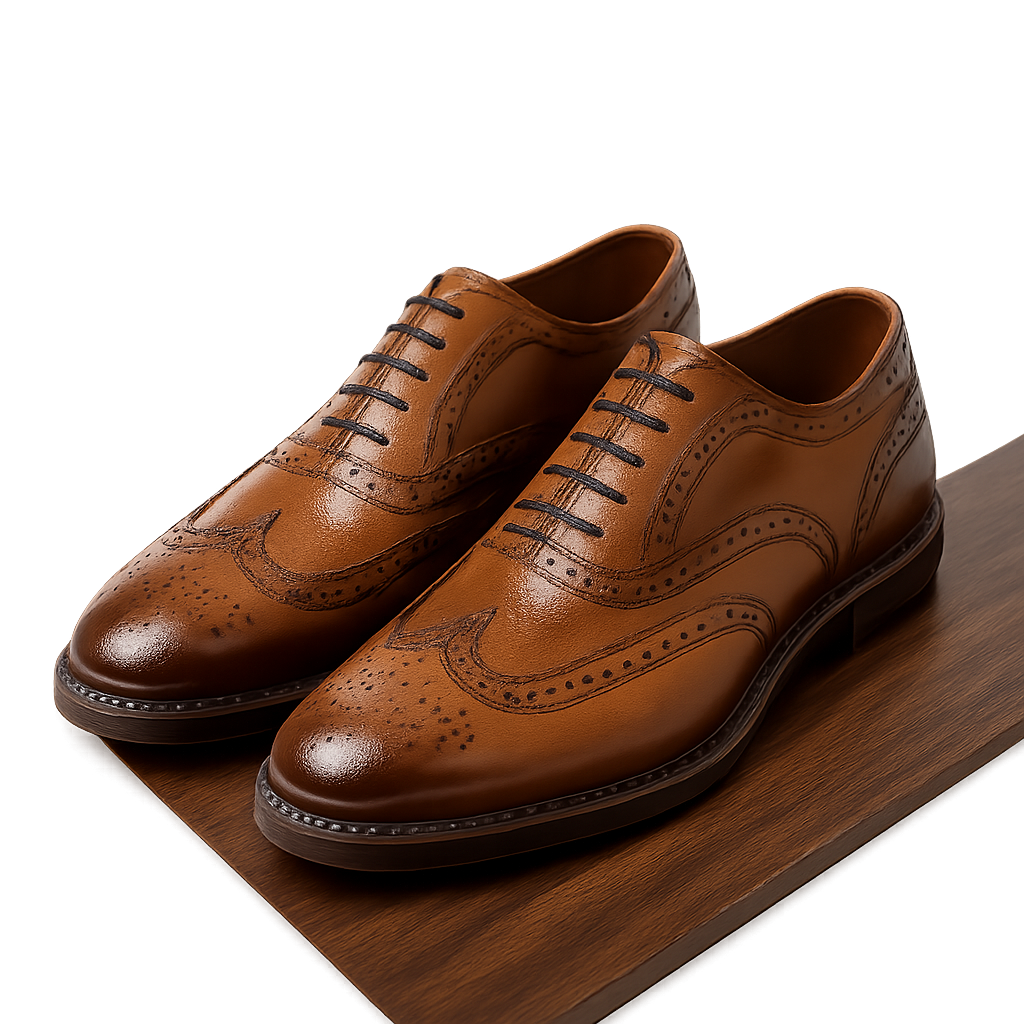 Amber Leather Brogues - Garmere Shoes