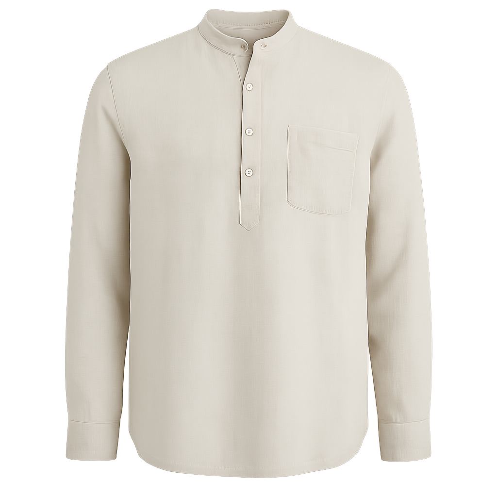 Linen Popover Shirt - Garmere Shirts