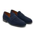 Navy Suede Loafers - Garmere Shoes
