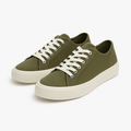 Olive Canvas Sneakers - Garmere Shoes
